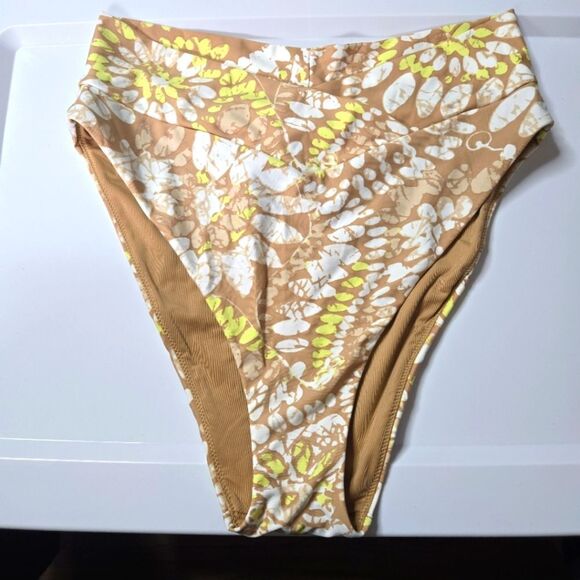Aerie High Waist High Cut Cheeky Large Bikini Bottom - Picture 1 of 5